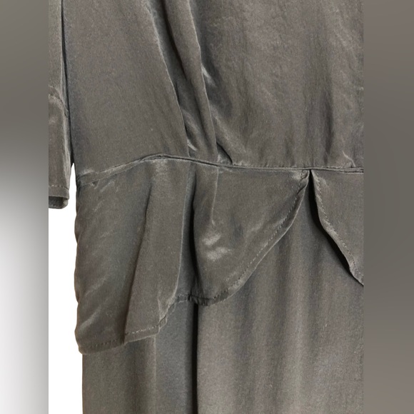 Stella McCartney Black 100% Silk Short Sleeve Mini Dress Size 42 IT/ US 8 - Picture 6 of 10